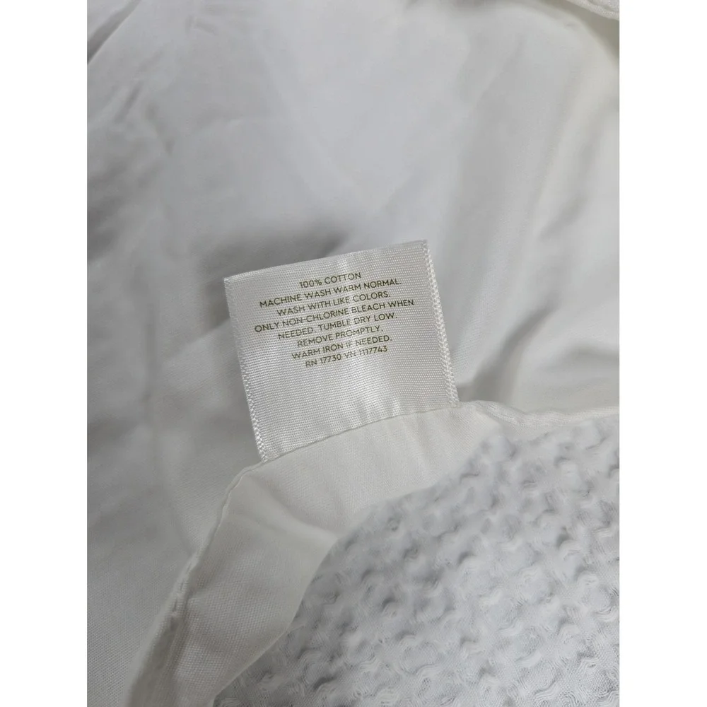 Threshold White Waffle Weave Cotton Standard Pillow Sham Envelope Closure
